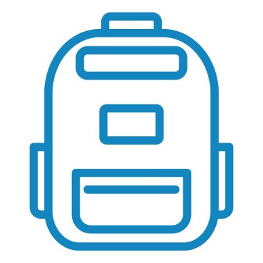 Sırt çantası. Web simgesi basit illüstrasyon