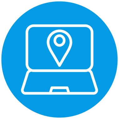 konum simgesi, vektör çizimi