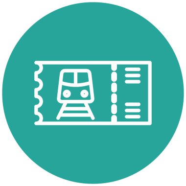 Tren simgesinin vektör illüstrasyonu