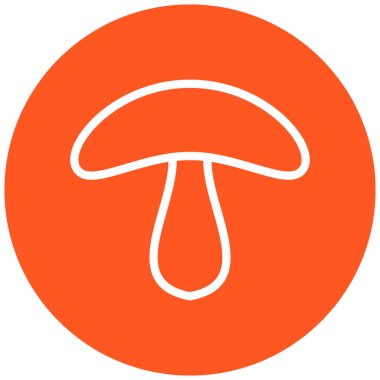 Mantar. Web simgesi basit illüstrasyon