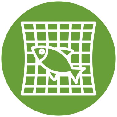 Balık. Web simgesi basit illüstrasyon