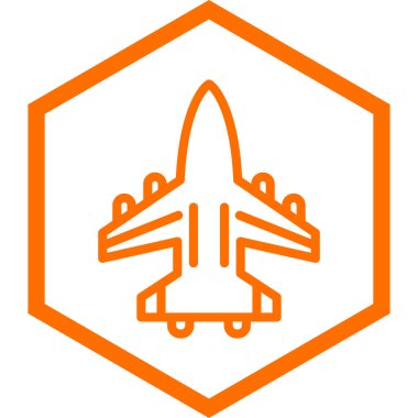 uçak simgesi, vektör illüstrasyonu