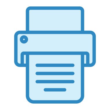 Yazıcı. Web simgesi basit illüstrasyon