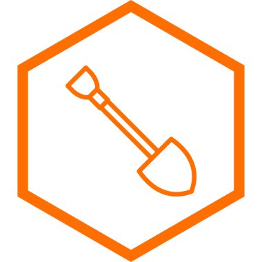 kürek simgesi vektör illüstrasyonu