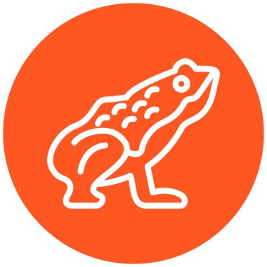 kurbağa modern simge vektör illüstrasyonu