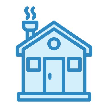 ev vektörü ince çizgi simgesi