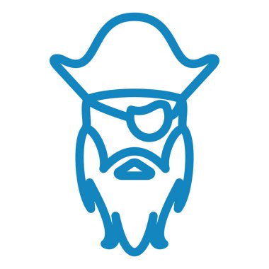 Korsan simgesinin vektör illüstrasyonu