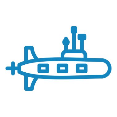 Denizaltı simgesi, vektör çizimi basit tasarım