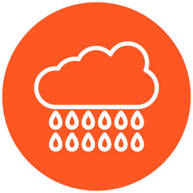 Yağmur. Web simgesi basit tasarım