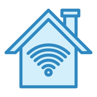 Akıllı ev. Web simgesi basit illüstrasyon 