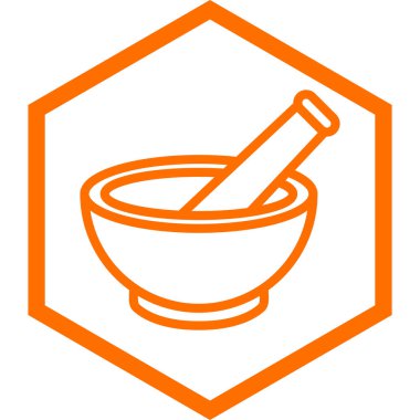 Havan topu simgesi, vektör illüstrasyonu