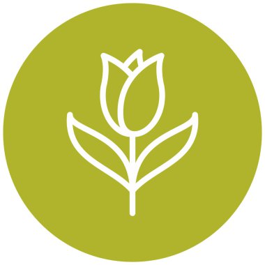 Çiçek simgesinin vektör illüstrasyonu