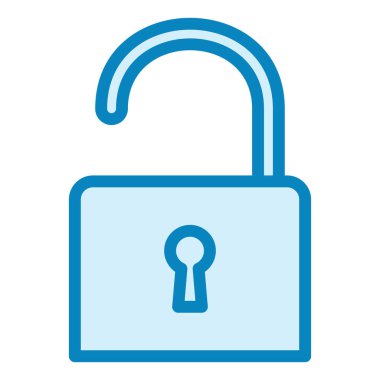 Kilitli simge vektör illüstrasyonu