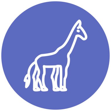 zürafa vektör simgesi modern basit tasarım