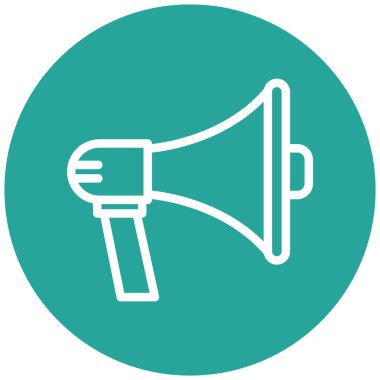 Megafon. Web simgesi basit illüstrasyon