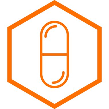 Kapsül. Web simgesi basit tasarım