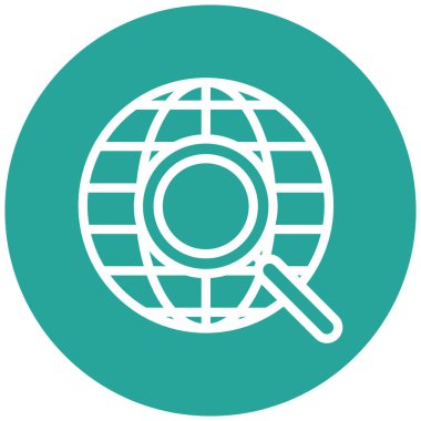 Küre. Web simgesi basit illüstrasyon