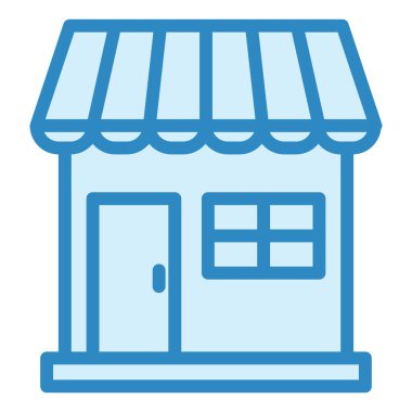 Dükkan. Web simgesi vektör illüstrasyonu