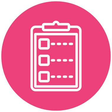 Kontrol listesi. Web simgesi basit illüstrasyon