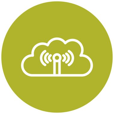 Bulut. Web simgesi basit illüstrasyon