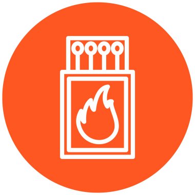 Yangın. Web simgesi basit illüstrasyon