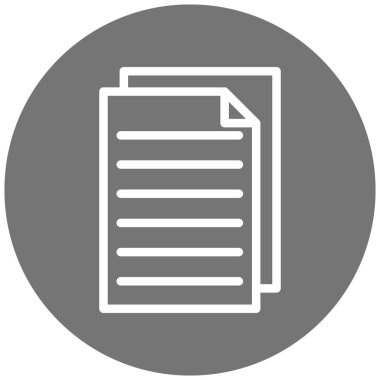 Belge. Web simgesi basit illüstrasyon