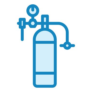 Oksijen tankı. Web simgesi basit illüstrasyon 