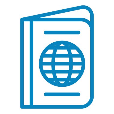 Bir dünya ikonu olan pasaport. vektör illüstrasyonu