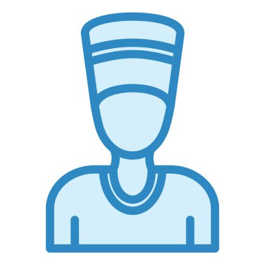 Nefertiti modern ikon vektör çizimi 