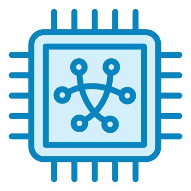 İşlemci. Web simgesi basit tasarım 