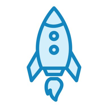 Roket ikon vektörü. başlangıç işareti. izole edilmiş sınır sembolü çizimi