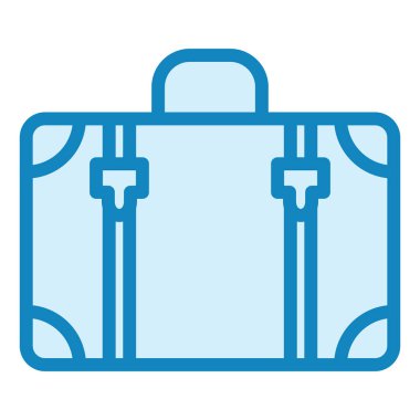 bavul modern simge vektör illüstrasyonu