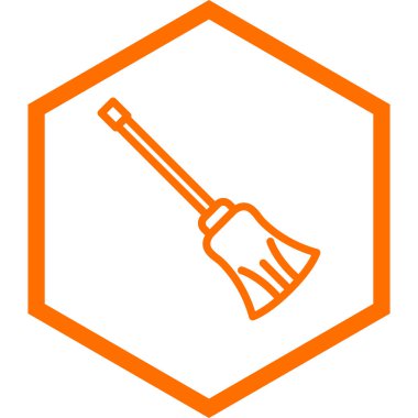 Süpürge simge vektör çizim