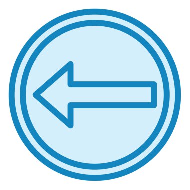 Sol ok çizgi vektör simgesi