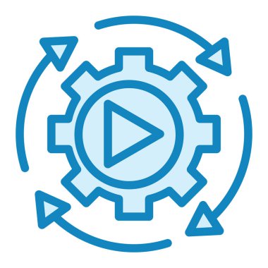 Otomasyon kutsal kişilerin resmi, vektör çizim