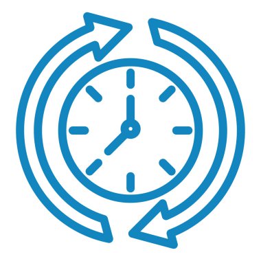 Saat. Web simgesi basit illüstrasyon