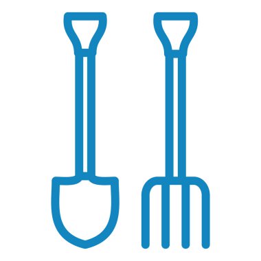 kürek simgesi vektör illüstrasyonu