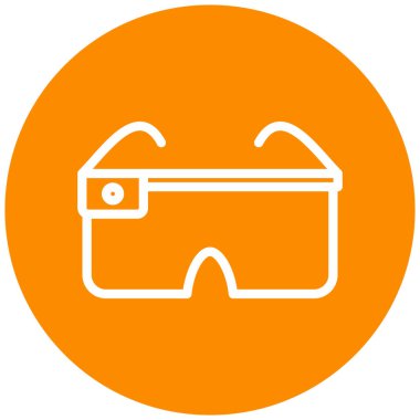 Gözlük. Web simgesi basit illüstrasyon