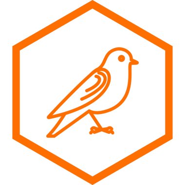 kuş simgesi vektör illüstrasyonu