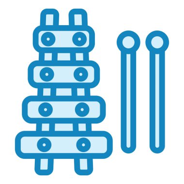 Ksilofon modern simge vektör çizimi