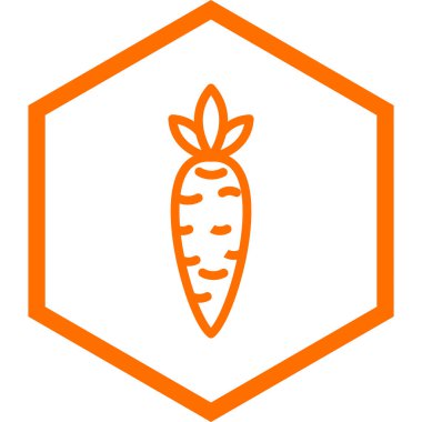 Havuç simgesi vektör illüstrasyonu