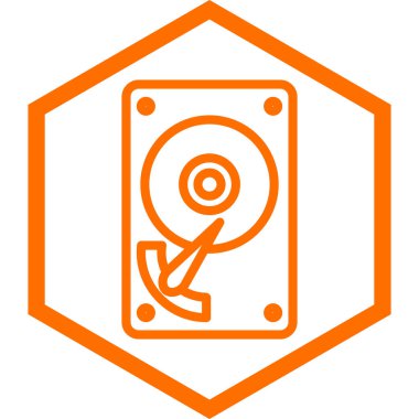 Bilgisayar donanım simgesinin vektör illüstrasyonu