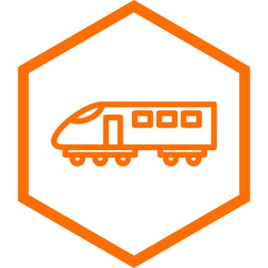 Tren istasyonu ikonu. Web için demiryolu vektör simgelerinin özet çizimi