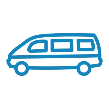 Otobüs. Web simgesi basit illüstrasyon