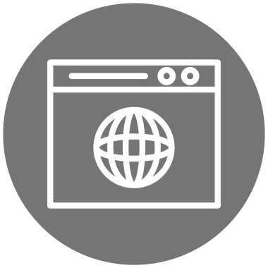 Tarayıcı penceresi. Web simgesi