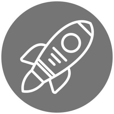 Moda biçimi izole edilmiş arkaplanda roket simgesi