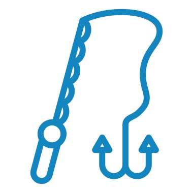 Balıkçı oltası simgesinin vektör çizimi