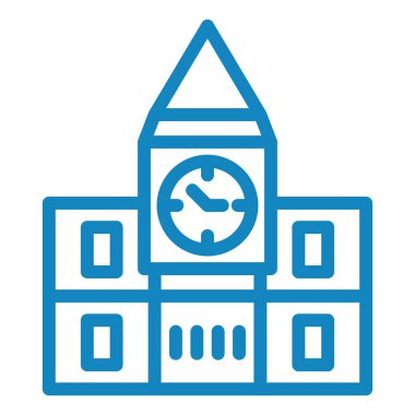 Bina. Web simgesi basit illüstrasyon