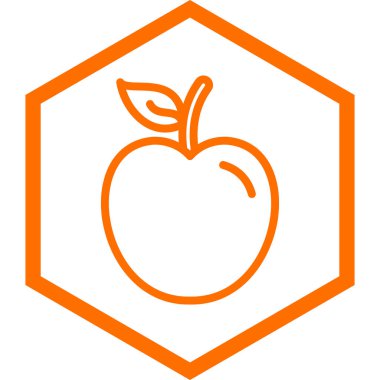 elma ikonu vektör illüstrasyonu