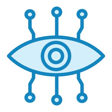 Biyonik Göz. Web simgesi basit illüstrasyon